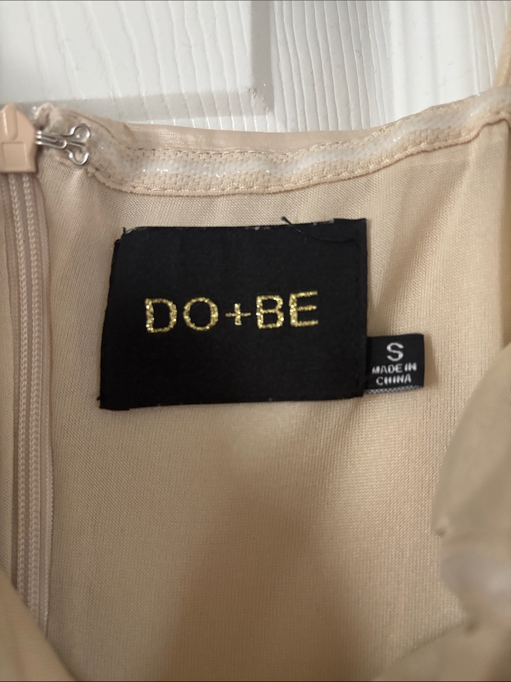 DO+BE Cream Pleated Sweetheart Mini Dress - Picture 3 of 3